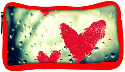

Snoogg Eco Friendly Canvas Red Heart Designer Student Pen Pencil Case Coin Purse Pouch Cosmetic Makeup Bag (RED) Pouch(Multicolor)