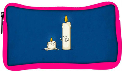 

Snoogg Eco Friendly Canvas Dying Candle Designer Student Pen Pencil Case Coin Purse Pouch Cosmetic Makeup Bag (PINK) Pouch(Multicolor)