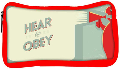 

Snoogg Eco Friendly Canvas Hear Obey Designer Student Pen Pencil Case Coin Purse Pouch Cosmetic Makeup Bag (RED) Pouch(Multicolor)