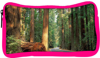 

Snoogg Eco Friendly Canvas Road And Forest Designer Student Pen Pencil Case Coin Purse Pouch Cosmetic Makeup Bag (PINK) Pouch(Multicolor)