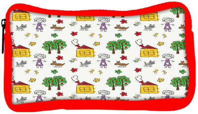 

Snoogg Eco Friendly Canvas Girls In The Park Designer Student Pen Pencil Case Coin Purse Pouch Cosmetic Makeup Bag (RED) Pouch(Multicolor)