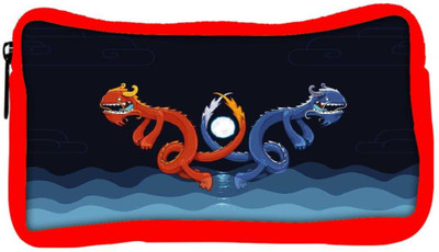 

Snoogg Eco Friendly Canvas Dragons In The Water 2622 Student Pen Pencil Case Coin Purse Pouch Cosmetic Makeup Bag (RED) Pouch(Multicolor)