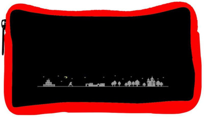 

Snoogg Eco Friendly Canvas Minimal Night City Student Pen Pencil Case Coin Purse Pouch Cosmetic Makeup Bag (RED) Pouch(Multicolor)