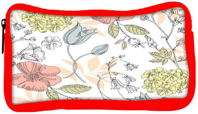 

Snoogg Eco Friendly Canvas Seamless Vintage Flower Pattern Student Pen Pencil Case Coin Purse Pouch Cosmetic Makeup Bag (RED) Pouch(Multicolor)