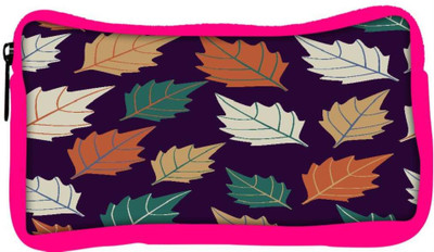 

Snoogg Eco Friendly Canvas Seamless Leaf Pattern Student Pen Pencil Case Coin Purse Pouch Cosmetic Makeup Bag (PINK) Pouch(Multicolor)