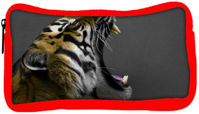 

Snoogg Eco Friendly Canvas Tiger Roar Designer Student Pen Pencil Case Coin Purse Pouch Cosmetic Makeup Bag (RED) Pouch(Multicolor)