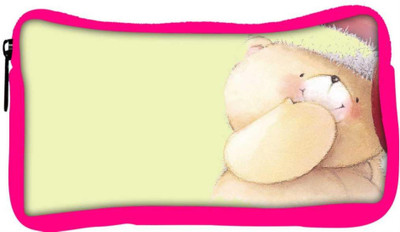 

Snoogg Eco Friendly Canvas Christmas Teddy Bear Designer Student Pen Pencil Case Coin Purse Pouch Cosmetic Makeup Bag (PINK) Pouch(Multicolor)