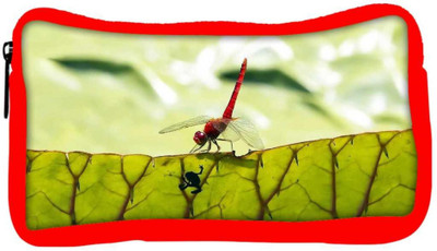 

Snoogg Eco Friendly Canvas Bloody Red Dragonfly Designer Student Pen Pencil Case Coin Purse Pouch Cosmetic Makeup Bag (RED) Pouch(Multicolor)