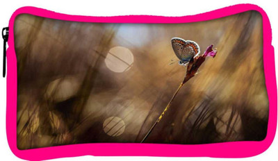 

Snoogg Eco Friendly Canvas Abstract Butterfly Designer Student Pen Pencil Case Coin Purse Pouch Cosmetic Makeup Bag (PINK) Pouch(Multicolor)