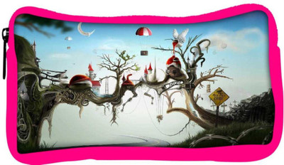 

Snoogg Eco Friendly Canvas Red Roof Small Houses Designer Student Pen Pencil Case Coin Purse Pouch Cosmetic Makeup Bag (PINK) Pouch(Multicolor)