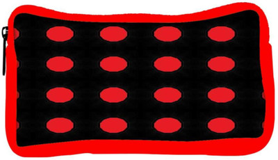 

Snoogg Eco Friendly Canvas Red Spots Black Pattern Designer Student Pen Pencil Case Coin Purse Pouch Cosmetic Makeup Bag (RED) Pouch(Multicolor)