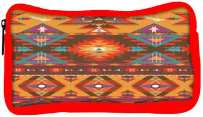 

Snoogg Eco Friendly Canvas Aztec Pattern Cream Stuff Student Pen Pencil Case Coin Purse Pouch Cosmetic Makeup Bag (RED) Pouch(Multicolor)