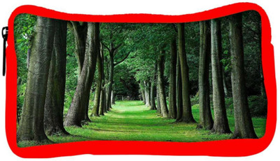 

Snoogg Eco Friendly Canvas Walking Way In Forest Designer Student Pen Pencil Case Coin Purse Pouch Cosmetic Makeup Bag (RED) Pouch(Multicolor)