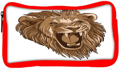 

Snoogg Eco Friendly Canvas Vector Lion Student Pen Pencil Case Coin Purse Pouch Cosmetic Makeup Bag (RED) Pouch(Multicolor)