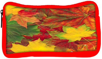 

Snoogg Eco Friendly Canvas Beautiful Autumn Maple Leaves Background Student Pen Pencil Case Coin Purse Pouch Cosmetic Makeup Bag (RED) Pouch(Multicolor)