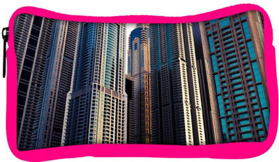 

Snoogg Eco Friendly Canvas City Highlights Designer Student Pen Pencil Case Coin Purse Pouch Cosmetic Makeup Bag (PINK) Pouch(Multicolor)