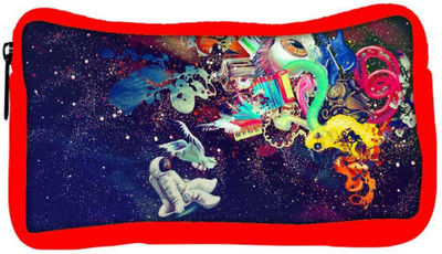 

Snoogg Eco Friendly Canvas Trippy Spaceman Designer Student Pen Pencil Case Coin Purse Pouch Cosmetic Makeup Bag (RED) Pouch(Multicolor)