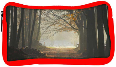 

Snoogg Eco Friendly Canvas Dense Pathway Designer Student Pen Pencil Case Coin Purse Pouch Cosmetic Makeup Bag (RED) Pouch(Multicolor)
