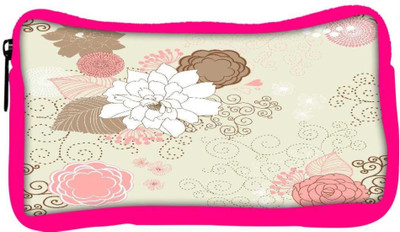 

Snoogg Eco Friendly Canvas White Rose Designer Student Pen Pencil Case Coin Purse Pouch Cosmetic Makeup Bag (PINK) Pouch(Multicolor)