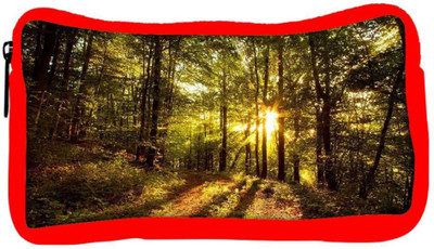 

Snoogg Eco Friendly Canvas Forest In Day Designer Student Pen Pencil Case Coin Purse Pouch Cosmetic Makeup Bag (RED) Pouch(Multicolor)