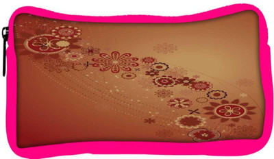 

Snoogg Eco Friendly Canvas Floral Background Student Pen Pencil Case Coin Purse Pouch Cosmetic Makeup Bag (PINK) Pouch(Multicolor)