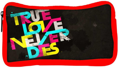 

Snoogg Eco Friendly Canvas True Love Never Dies Designer Student Pen Pencil Case Coin Purse Pouch Cosmetic Makeup Bag (RED) Pouch(Multicolor)