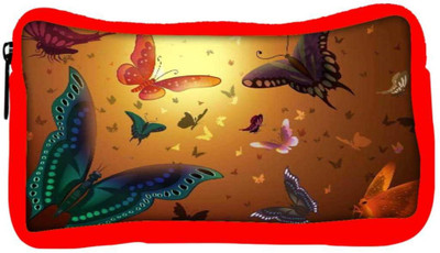 

Snoogg Eco Friendly Canvas Butterfly Pattern 2453 Student Pen Pencil Case Coin Purse Pouch Cosmetic Makeup Bag (RED) Pouch(Multicolor)