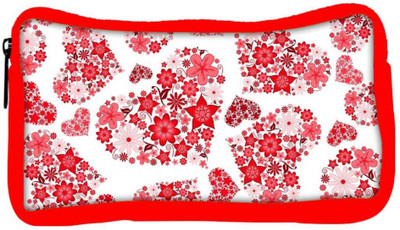 

Snoogg Eco Friendly Canvas Floral Hearts Holiday Designer Student Pen Pencil Case Coin Purse Pouch Cosmetic Makeup Bag (RED) Pouch(Multicolor)