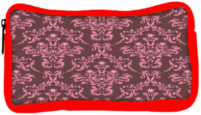 

Snoogg Eco Friendly Canvas Pink Pattern Designer Student Pen Pencil Case Coin Purse Pouch Cosmetic Makeup Bag (RED) Pouch(Multicolor)