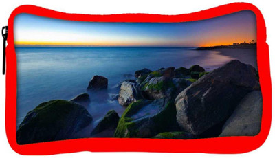

Snoogg Eco Friendly Canvas Nite Beach View Designer Student Pen Pencil Case Coin Purse Pouch Cosmetic Makeup Bag (RED) Pouch(Multicolor)