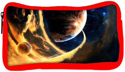 

Snoogg Eco Friendly Canvas Cool Earth Designer Student Pen Pencil Case Coin Purse Pouch Cosmetic Makeup Bag (RED) Pouch(Multicolor)