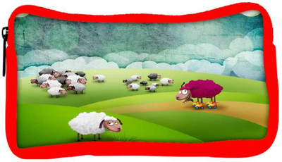 

Snoogg Eco Friendly Canvas Crazy Sheep Designer Student Pen Pencil Case Coin Purse Pouch Cosmetic Makeup Bag (RED) Pouch(Multicolor)