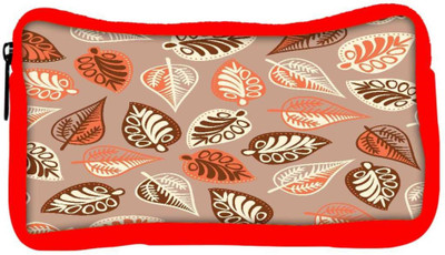 

Snoogg Eco Friendly Canvas Multicolor Leaves Designer Student Pen Pencil Case Coin Purse Pouch Cosmetic Makeup Bag (RED) Pouch(Multicolor)
