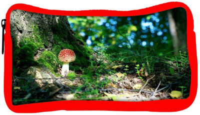 

Snoogg Eco Friendly Canvas Colorful Mushroom Designer Student Pen Pencil Case Coin Purse Pouch Cosmetic Makeup Bag (RED) Pouch(Multicolor)