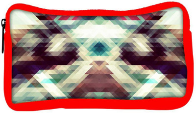 

Snoogg Eco Friendly Canvas Triangle Mosaic Abstract Designer Student Pen Pencil Case Coin Purse Pouch Cosmetic Makeup Bag (RED) Pouch(Multicolor)