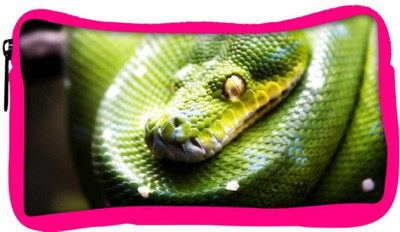 

Snoogg Eco Friendly Canvas Green Snake Designer Student Pen Pencil Case Coin Purse Pouch Cosmetic Makeup Bag (PINK) Pouch(Multicolor)