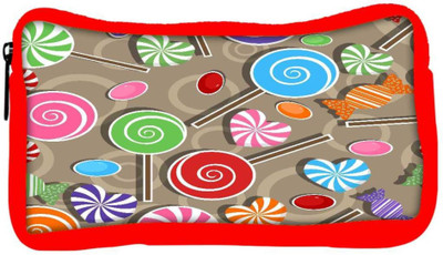 

Snoogg Eco Friendly Canvas Lollipop Designer Student Pen Pencil Case Coin Purse Pouch Cosmetic Makeup Bag (RED) Pouch(Multicolor)