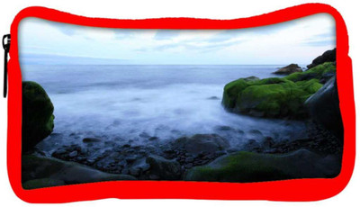 

Snoogg Eco Friendly Canvas Sea Side Green Rocks Designer Student Pen Pencil Case Coin Purse Pouch Cosmetic Makeup Bag (RED) Pouch(Multicolor)