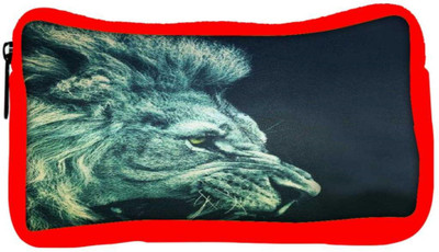 

Snoogg Eco Friendly Canvas Lion Fury Student Pen Pencil Case Coin Purse Pouch Cosmetic Makeup Bag (RED) Pouch(Multicolor)
