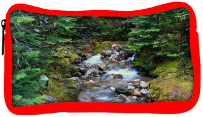 

Snoogg Eco Friendly Canvas White Water Flowing Designer Student Pen Pencil Case Coin Purse Pouch Cosmetic Makeup Bag (RED) Pouch(Multicolor)