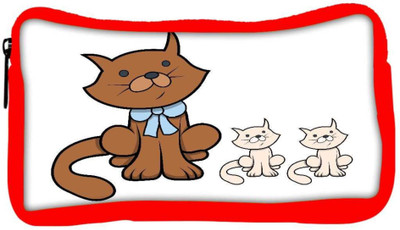 

Snoogg Eco Friendly Canvas Cute Cartoon Cat With Kittens Vector Cartoon Illustration Student Pen Pencil Case Coin Purse Pouch Cosmetic Makeup Bag (RED) Pouch(Multicolor)