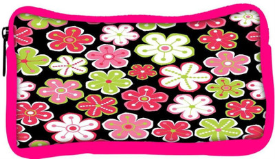 

Snoogg Eco Friendly Canvas Colorful Flowers Black Pattern Designer Student Pen Pencil Case Coin Purse Pouch Cosmetic Makeup Bag (PINK) Pouch(Multicolor)