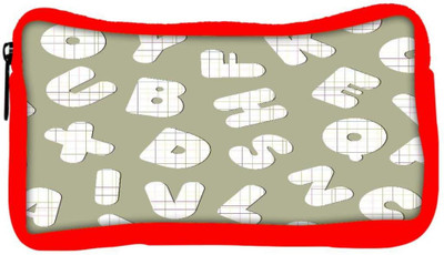 

Snoogg Eco Friendly Canvas Checks Alphabets Designer Student Pen Pencil Case Coin Purse Pouch Cosmetic Makeup Bag (RED) Pouch(Multicolor)