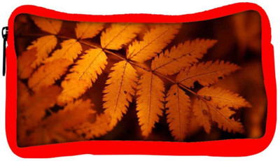 

Snoogg Eco Friendly Canvas Orange Leaves Designer Student Pen Pencil Case Coin Purse Pouch Cosmetic Makeup Bag (RED) Pouch(Multicolor)
