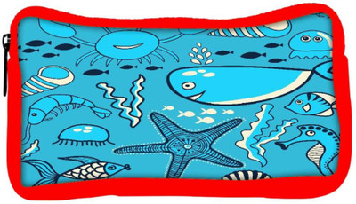 

Snoogg Eco Friendly Canvas Neon Fish Water Color Designer Student Pen Pencil Case Coin Purse Pouch Cosmetic Makeup Bag (RED) Pouch(Multicolor)