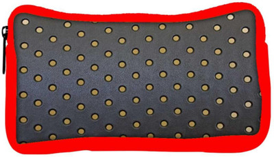 

Snoogg Eco Friendly Canvas Yellow Spots Grey Pattern Designer Student Pen Pencil Case Coin Purse Pouch Cosmetic Makeup Bag (RED) Pouch(Multicolor)