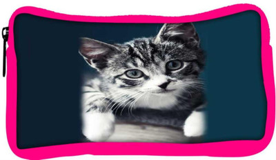 

Snoogg Eco Friendly Canvas Baby Cat Kitty Student Pen Pencil Case Coin Purse Pouch Cosmetic Makeup Bag (PINK) Pouch(Multicolor)