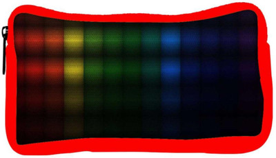 

Snoogg Eco Friendly Canvas Colorful Blocks Designer Student Pen Pencil Case Coin Purse Pouch Cosmetic Makeup Bag (RED) Pouch(Multicolor)