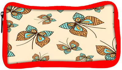 

Snoogg Eco Friendly Canvas Colorful Butterfly Designer Student Pen Pencil Case Coin Purse Pouch Cosmetic Makeup Bag (RED) Pouch(Multicolor)