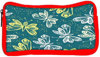 

Snoogg Eco Friendly Canvas White And Yellow Butterfly Designer Student Pen Pencil Case Coin Purse Pouch Cosmetic Makeup Bag (RED) Pouch(Multicolor)